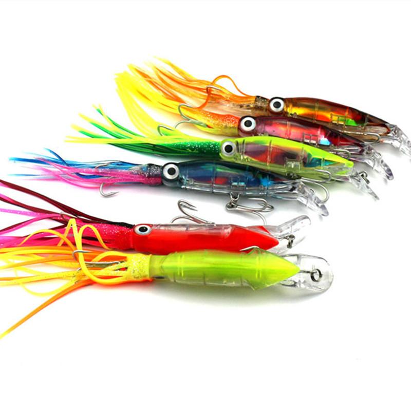 LEO Lifelike Big Octopus Squid Jig Fishing Lure 14cm/40g Hard Plastic Artificial Bait - Korvel