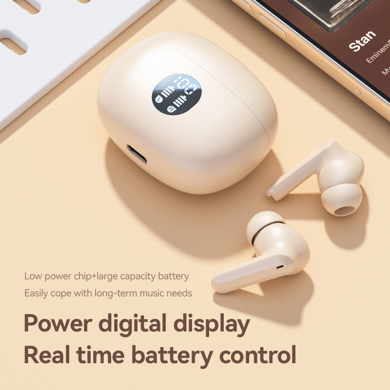 M69 Wireless Bluetooth Earphones In Ear Mini Long Range Sports Noise Reduction Universal Digital Display Earphones - Korvel