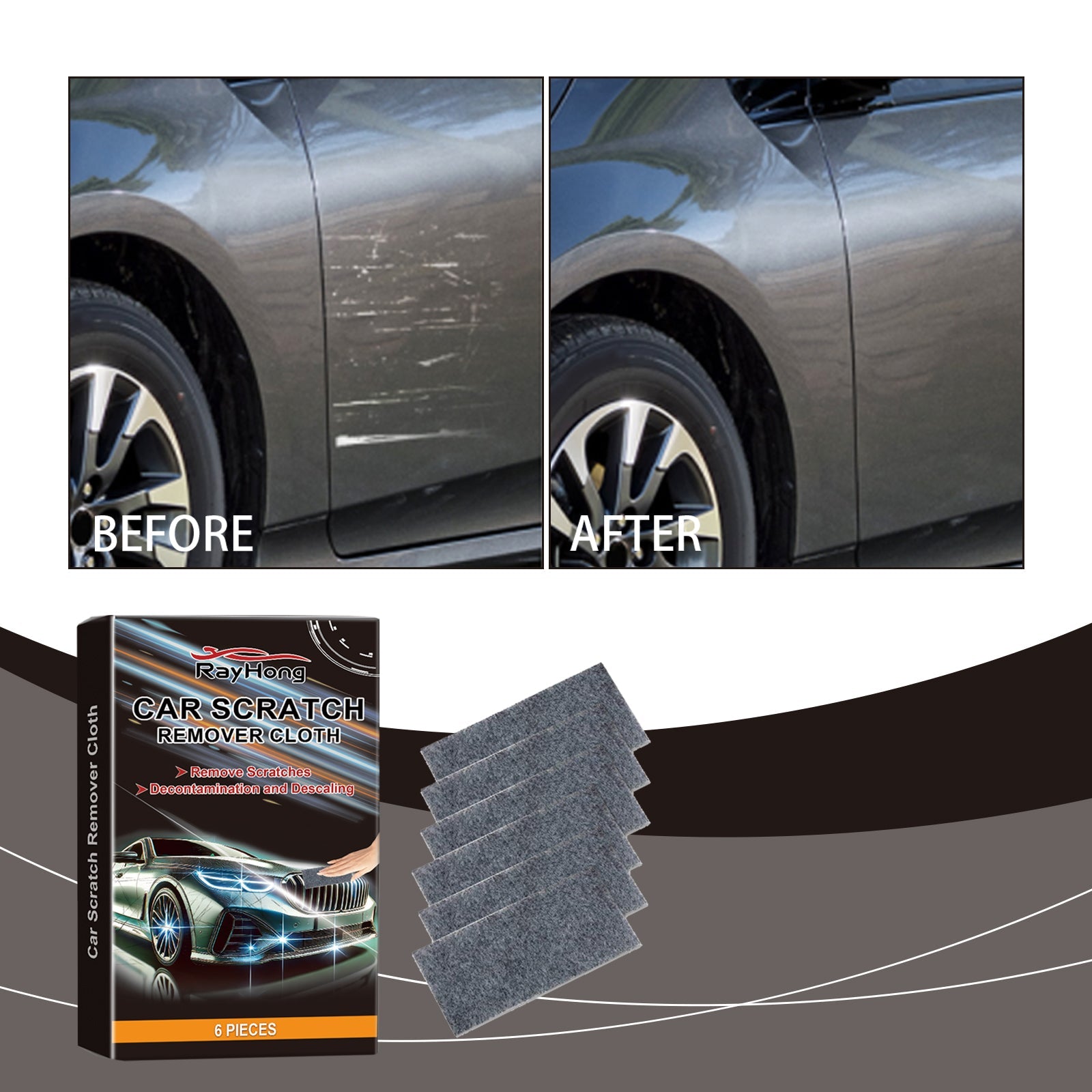 Automotive Nano Scratch Repair Cloth, Automotive Paint Scratch Water Stain Cleaning Repair And Maintenance Portable Cloth - Korvel