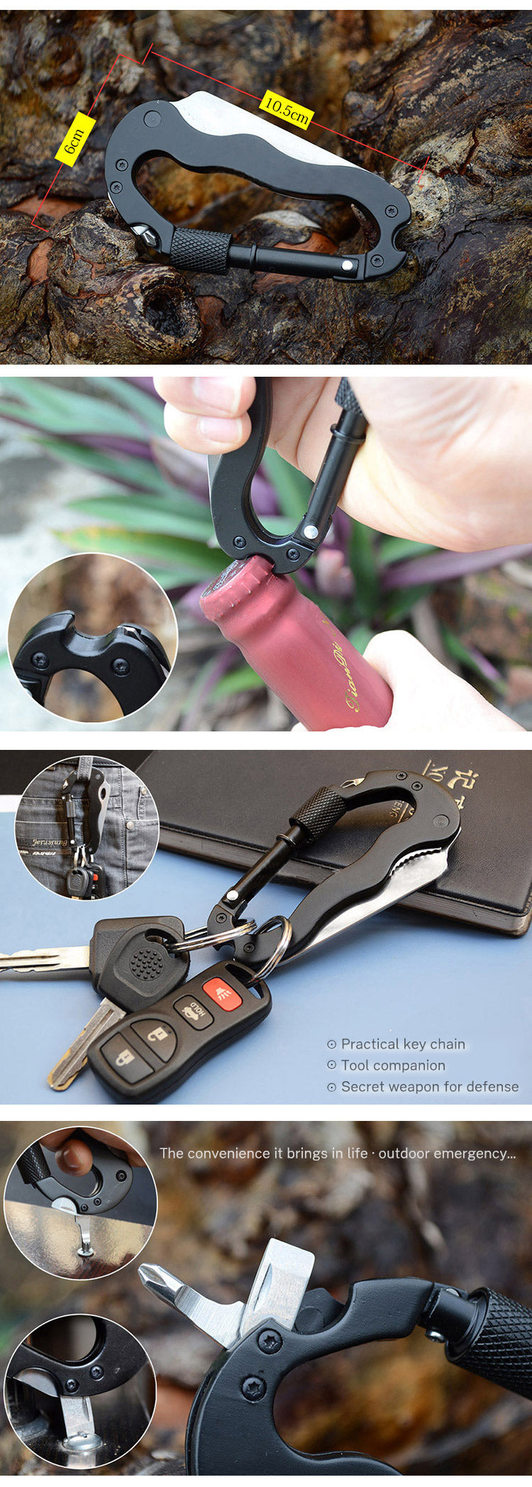 Boucle d'escalade multifonction 5-en-1 pour activités de plein air