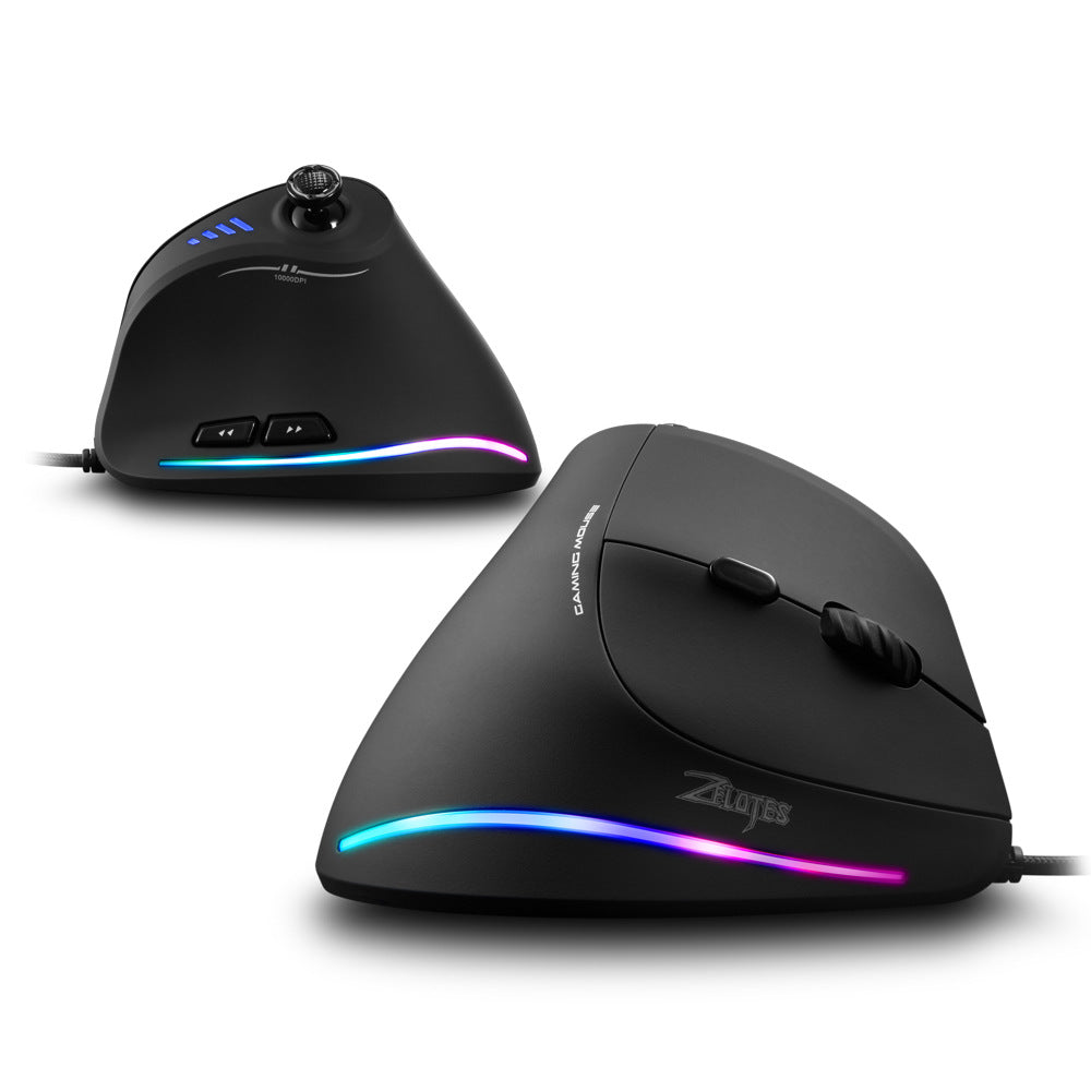 Master C18RGB Vertical Mouse Grip Ergonomic Joystick Game Wired Mouse Notebook Mouse - Korvel