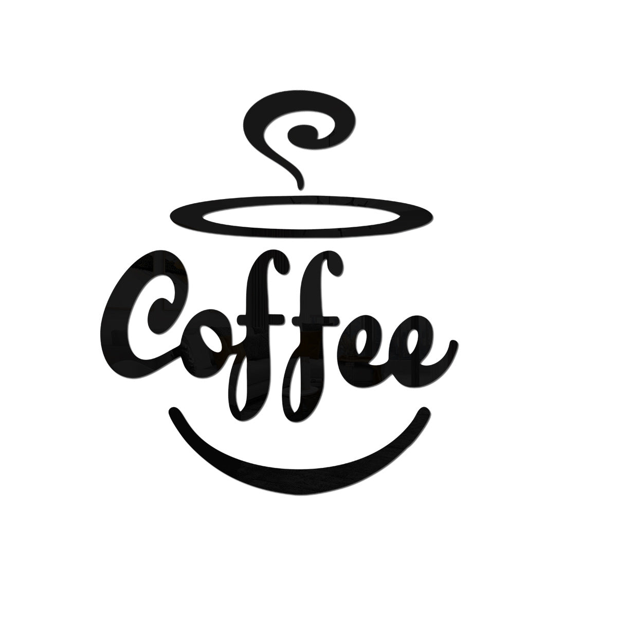 Coffee Themed Mirror Acrylic Wall Stickers for Kitchen and Dining Room - Korvel