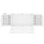 Lit Murphy Queen Size avec étagères et ports USB - Blanc