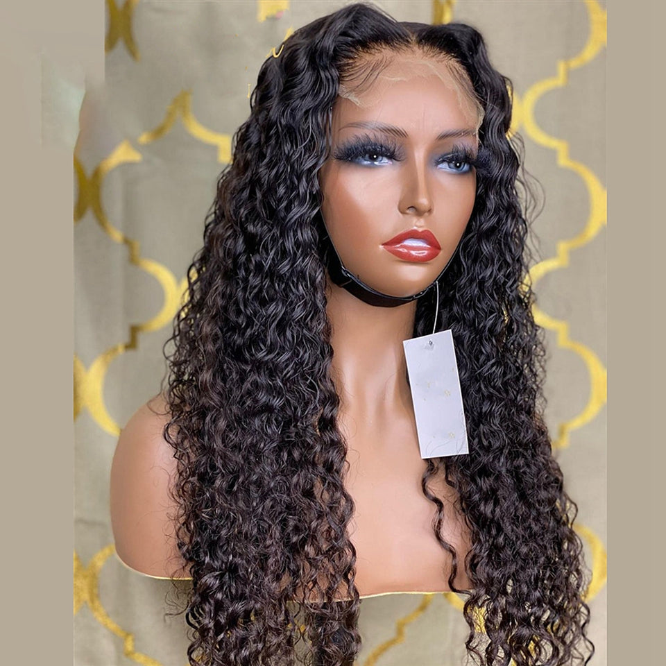 Wig Ladies Chemical Fiber Front Lace Curly High Temperature Silk Wig Headgear - Korvel