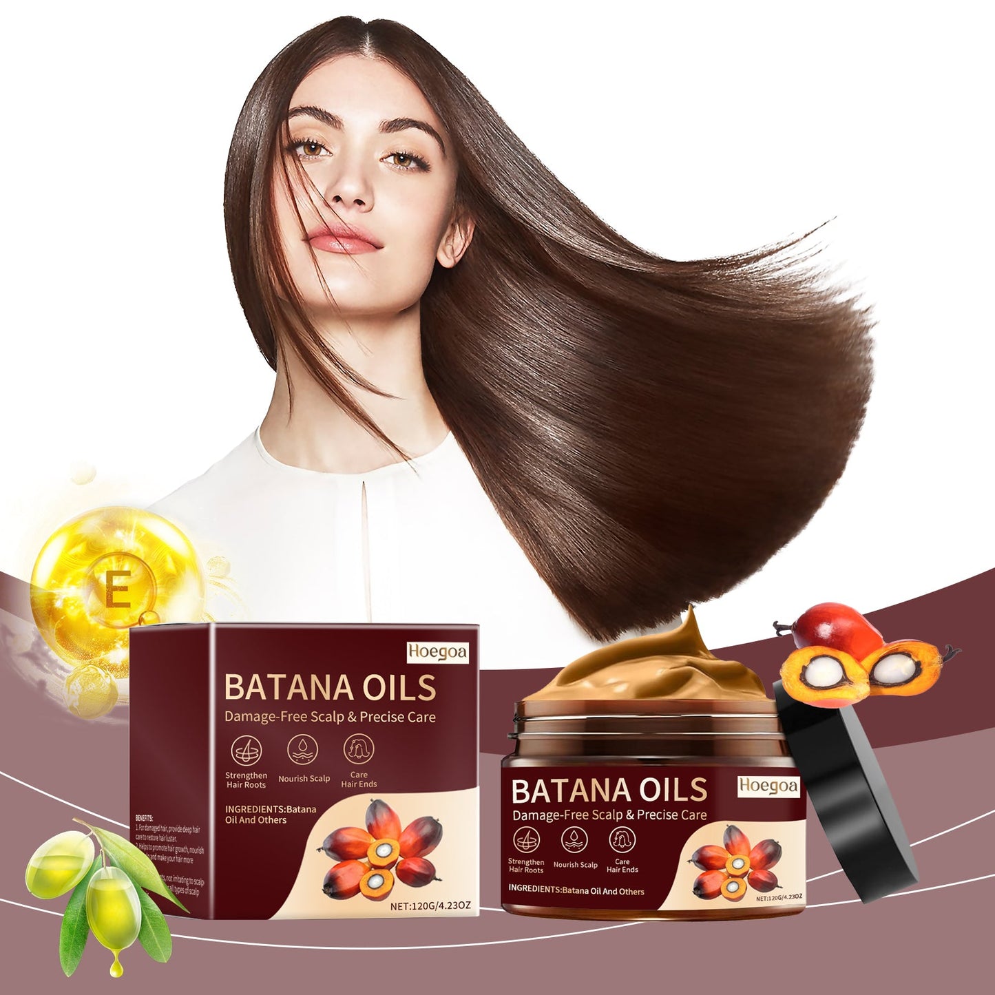 Masque Nourrissant Batana pour Cheveux Secs et Irrités