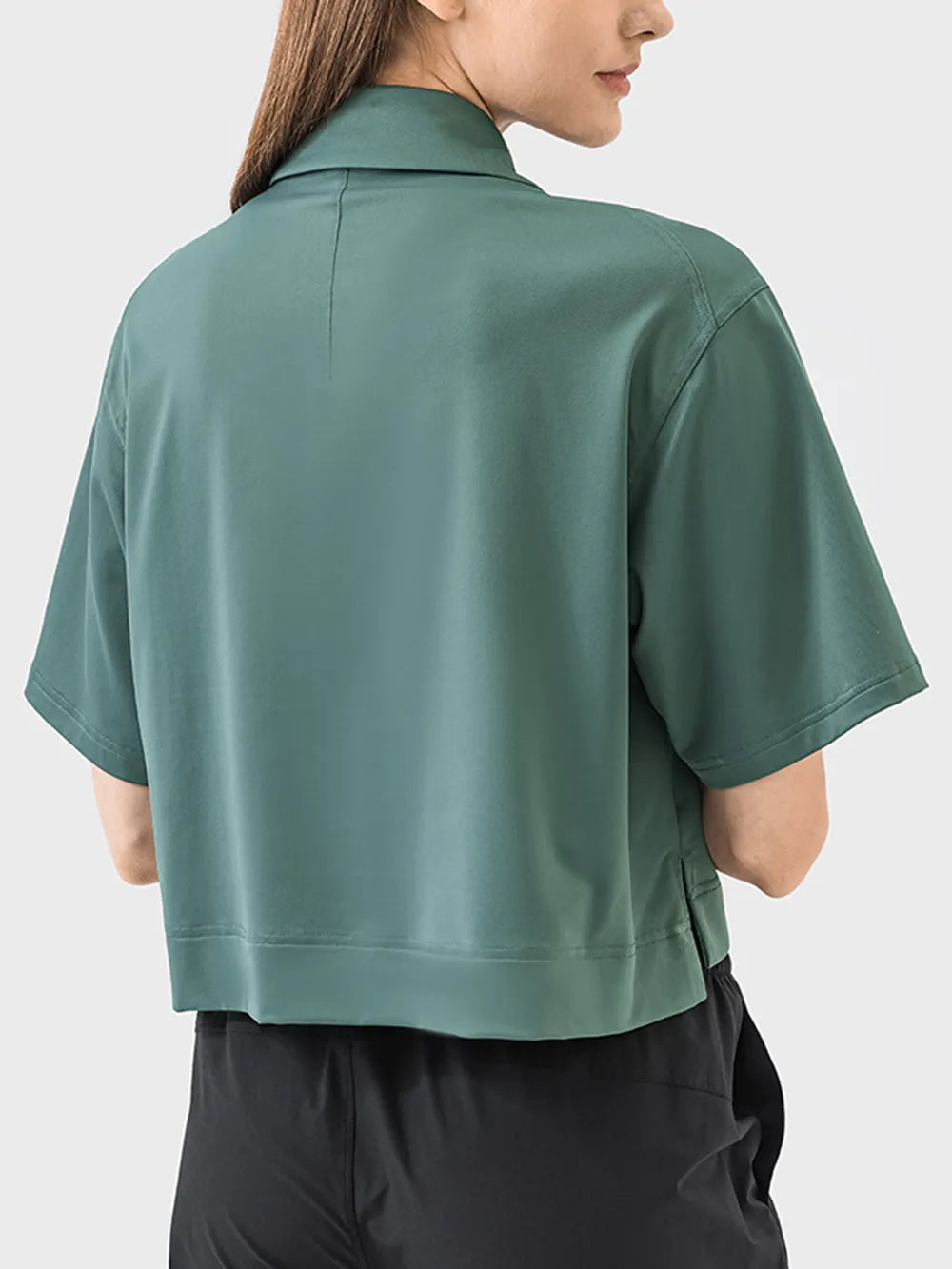 Half Button Short Sleeve Active T-Shirt - Korvel