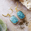 Copper Natural Stone Dangle Earrings - Korvel