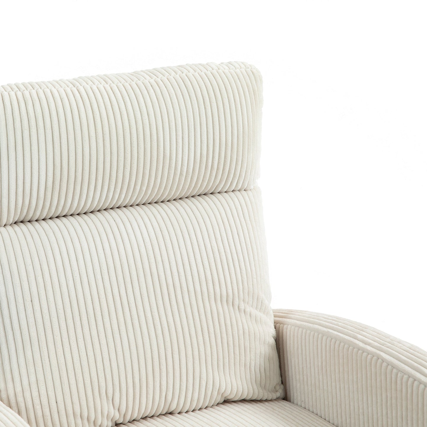 Silla mecedora giratoria tapizada JiaDa en beige