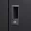 Metal storage cabinet with locked door and adjustable shelf foldable storage cabinet black - Korvel