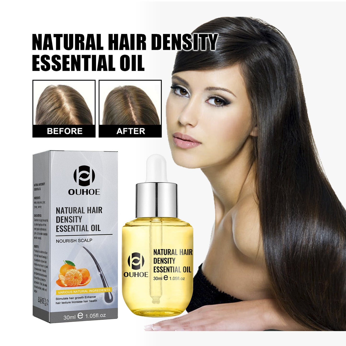Dense Hair Essential Oil, Moisturize And Thicken Hair Repair Hair Root Damaged Hair Strong Firming Hair Care Essential Oil - Korvel