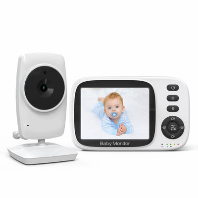 Video Baby Monitor 2.4G Wireless with 3.2 Inches LCD 2 Way Audio Talk Night Vision Surveillance Security Camera Babysitter - Korvel