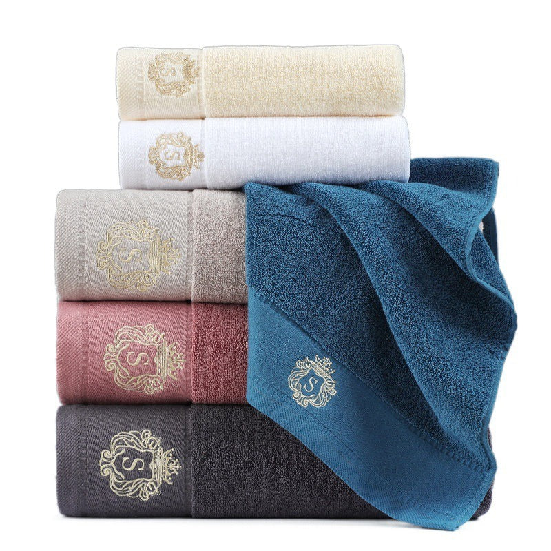 Towel Set Of Pure Cotton Towel Bath Towel Three-Piece Gift Set Xinjiang Cotton - Korvel