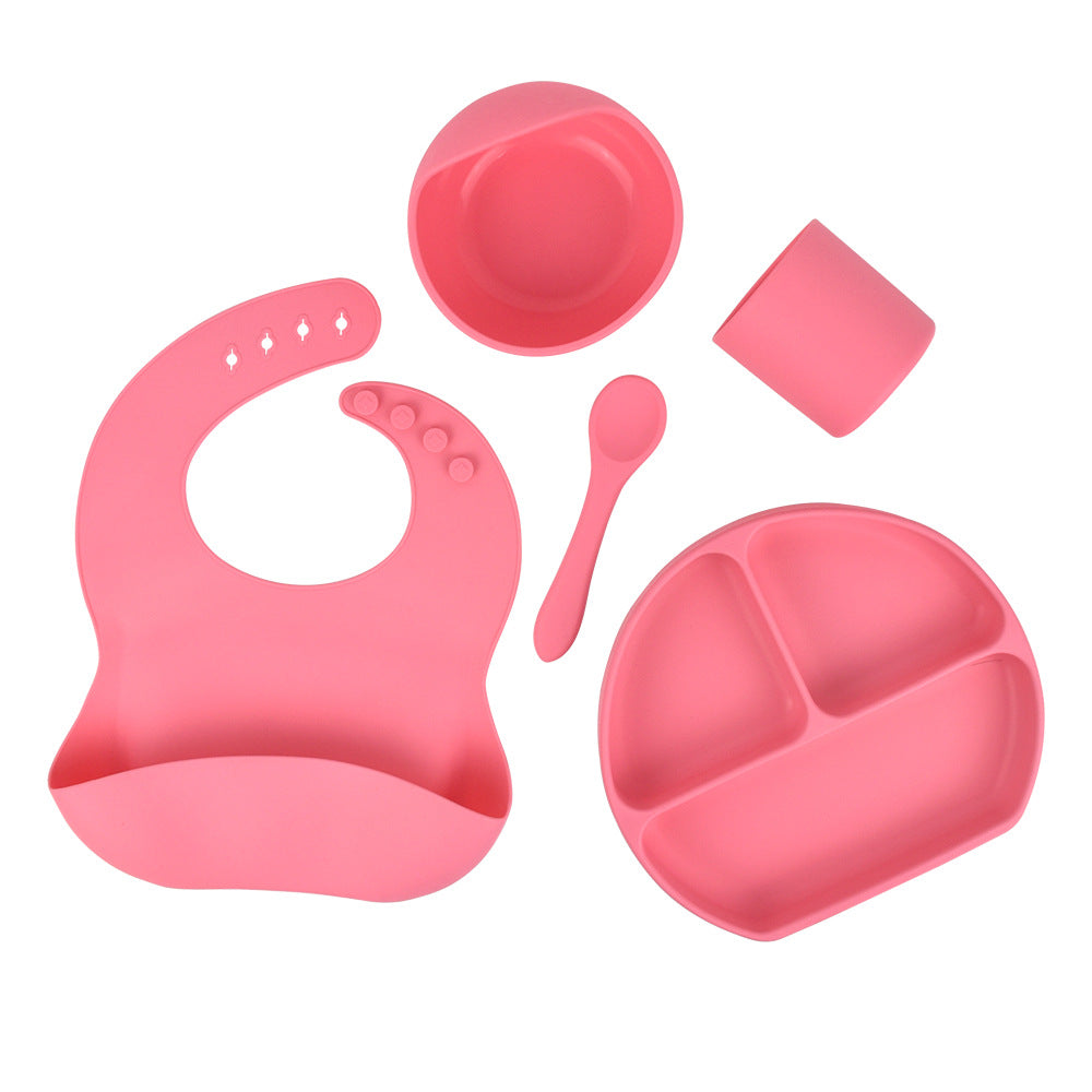 Premium Silicone 5-Piece Children's Feeding Set