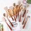 10 Pieces Kitchen Tools Set Wooden Handle Cooking Kitchen Utensil Set Silicone Utensils - Korvel