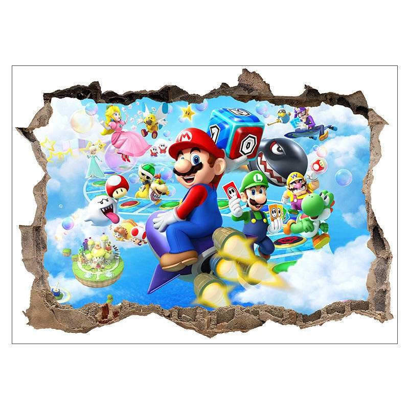 Super Mario Waterproof Wall Stickers for Kids' Rooms