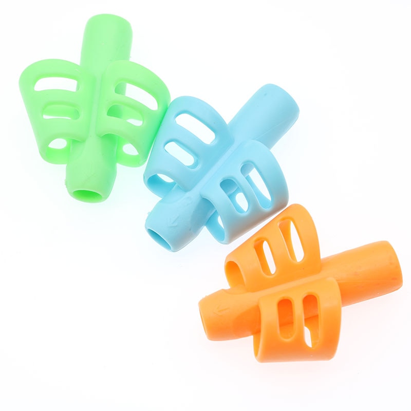 Double Finger Pen Holder Silicone Writing Tool Set