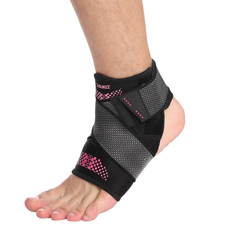 1pc Sport Ankle Brace Protector Adjustable Anti-sprain Compression Feet Support Wrap Bandage Protection With Strap - Korvel