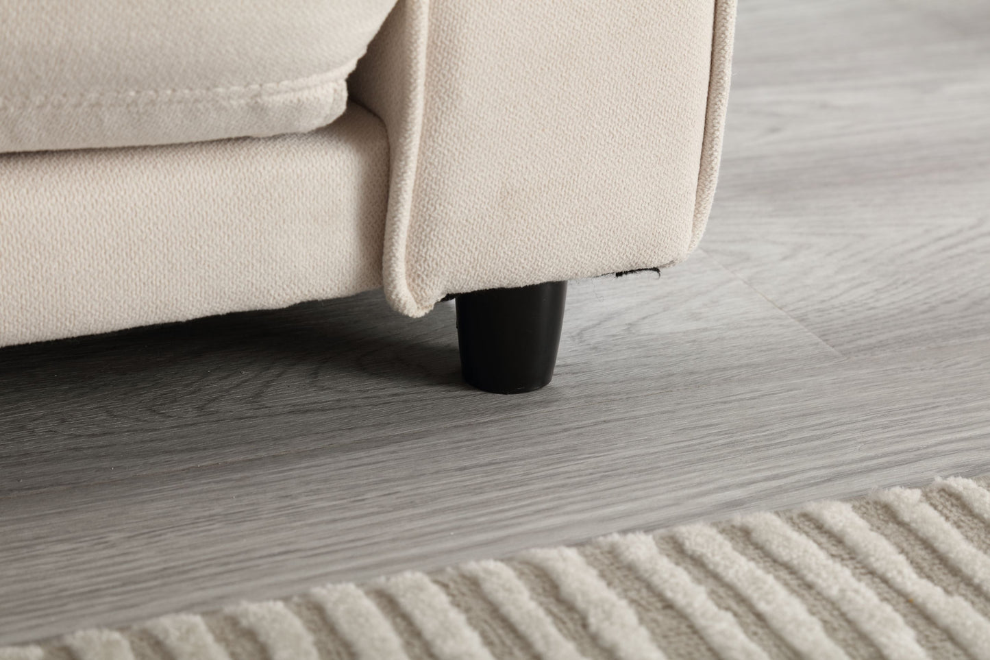 Canapé-lit futon convertible 3 plis - Gris foncé, Gris clair et Beige