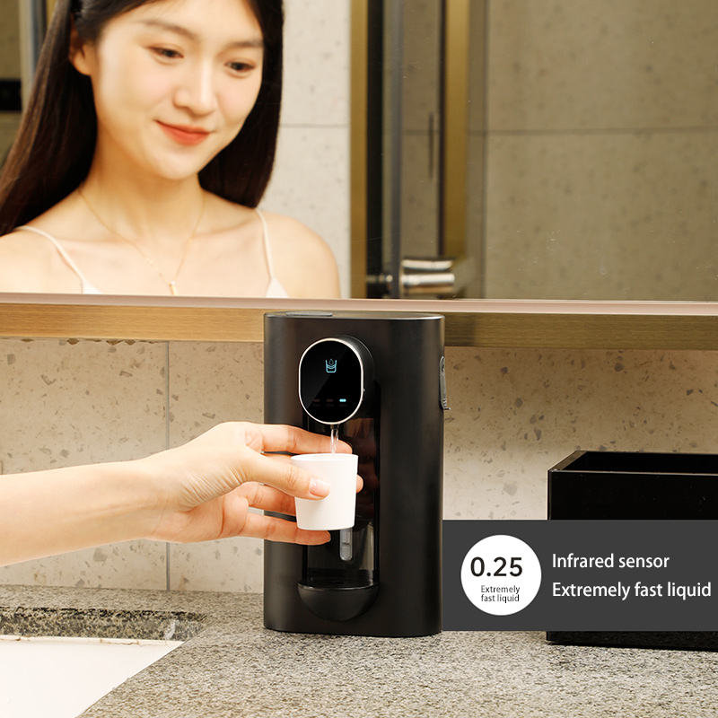 Wall Mounted Black Mouthwash Dispenser for Bathrooms