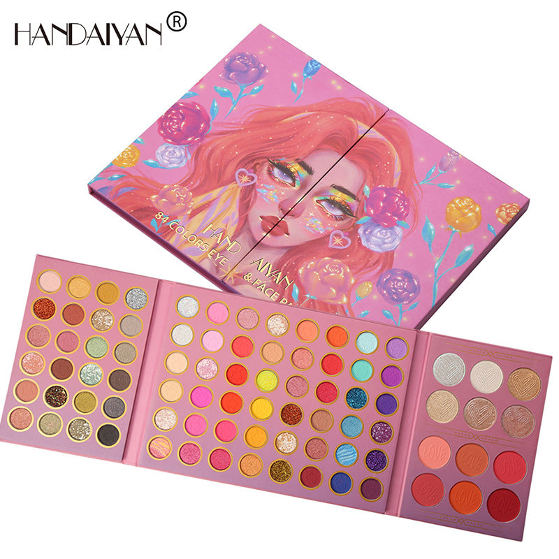 HANDAIYAN 84 Color Makeup Palette - Eye Shadow, Blush & Highlight Set