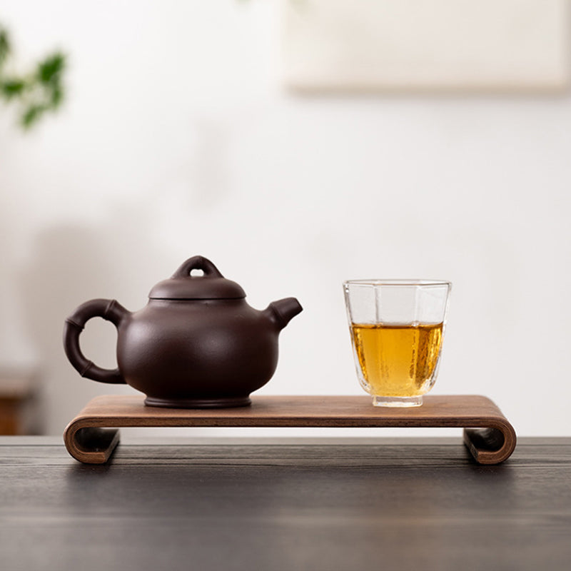 Retro - style Walnut Tea Tray, Wooden Soap - scented Candle Holder, Household Grocery Desktop Storage Box & Decorative Plate - Korvel