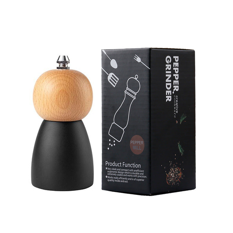 Kitchen Adjustable Coarseness Wood Pepper Grinder Mill Wooden Manual Sea Ceramic Grinding Mechanism Salt Mill - Korvel