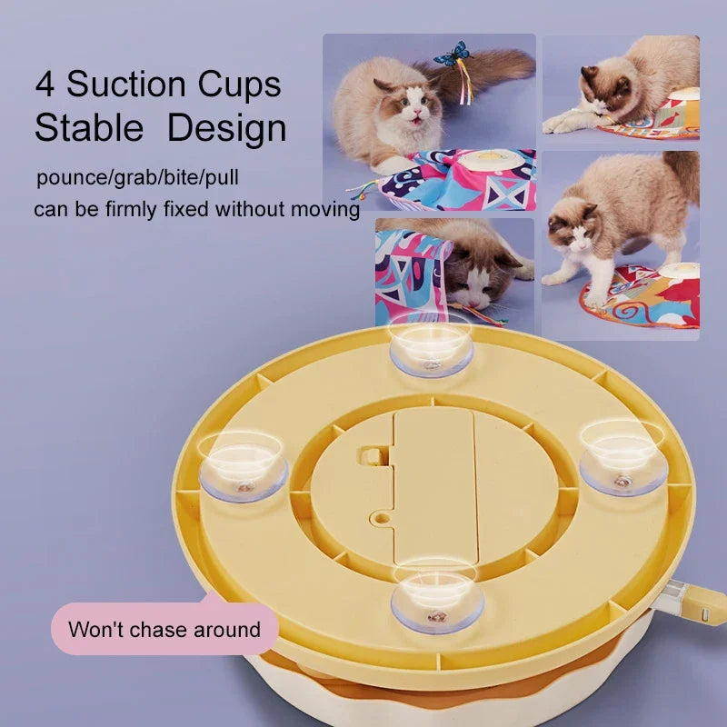 Fluttering Butterfly Cat Toys Interactive Cat Sticks Pet Kitten Can't Resist Mystery Motion Concealed Game Toy Automatic Teasing - Korvel
