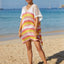 Cutout Striped Cover-Up with Tassel - Korvel