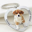 Family commemorative pet dog hang tag photo keychain couple photo titanium steel DIY necklace pendant customized - Korvel