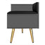 Modern Shoe Storage Bench with Hidden Storage and Upholstered Cushions for Bedside, Living Room and Entryway (Gray) - Korvel