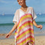 Cutout Striped Cover-Up with Tassel - Korvel