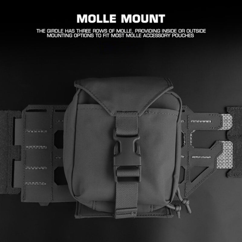 KZ Hunting Vest - Plate Carrier in Low Profile MOLLE, Quick Release, K Zero Style with Belt for Airsoft. - Korvel
