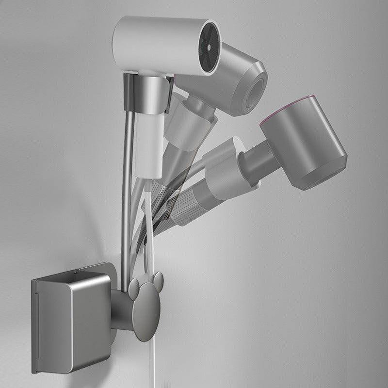 Punch-Free Wall-Mounted Hair Dryer Rack