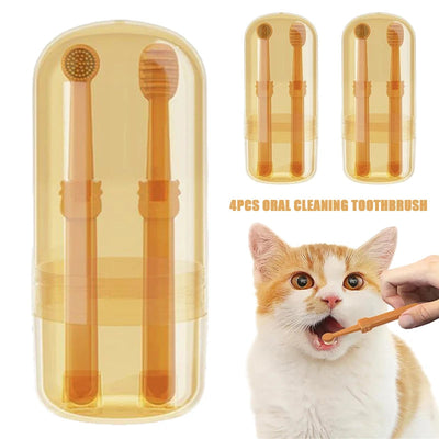Premium Silicone Pet Toothbrush for Dogs and Cats