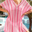 Angel Wings Openwork V-Neck Short Sleeve Cover Up - Korvel