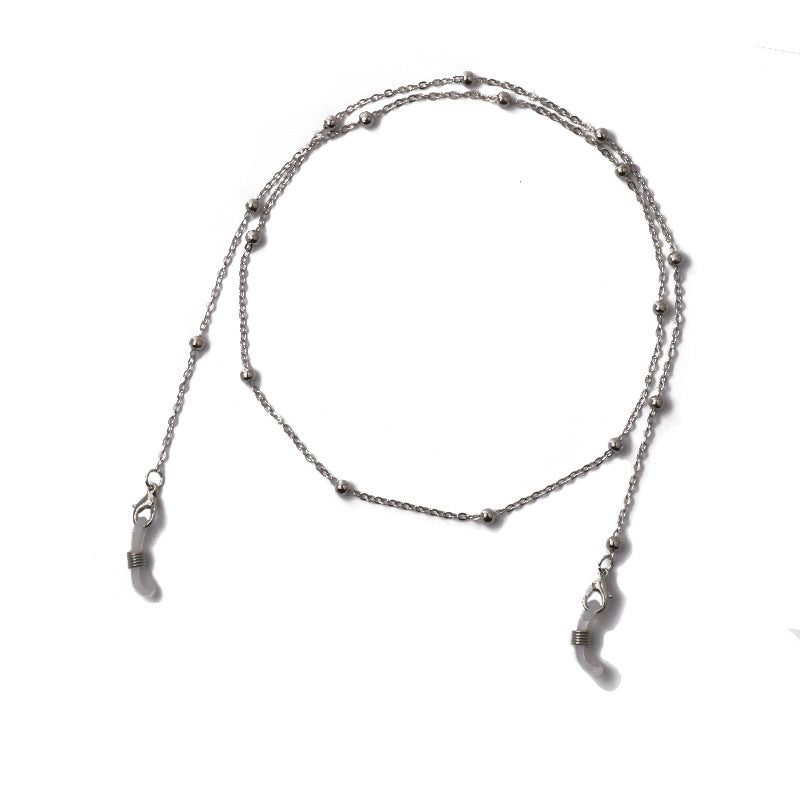 Bead metal glasses chain mask chain women's sunglasses chain accessories non-slip dual use - Korvel