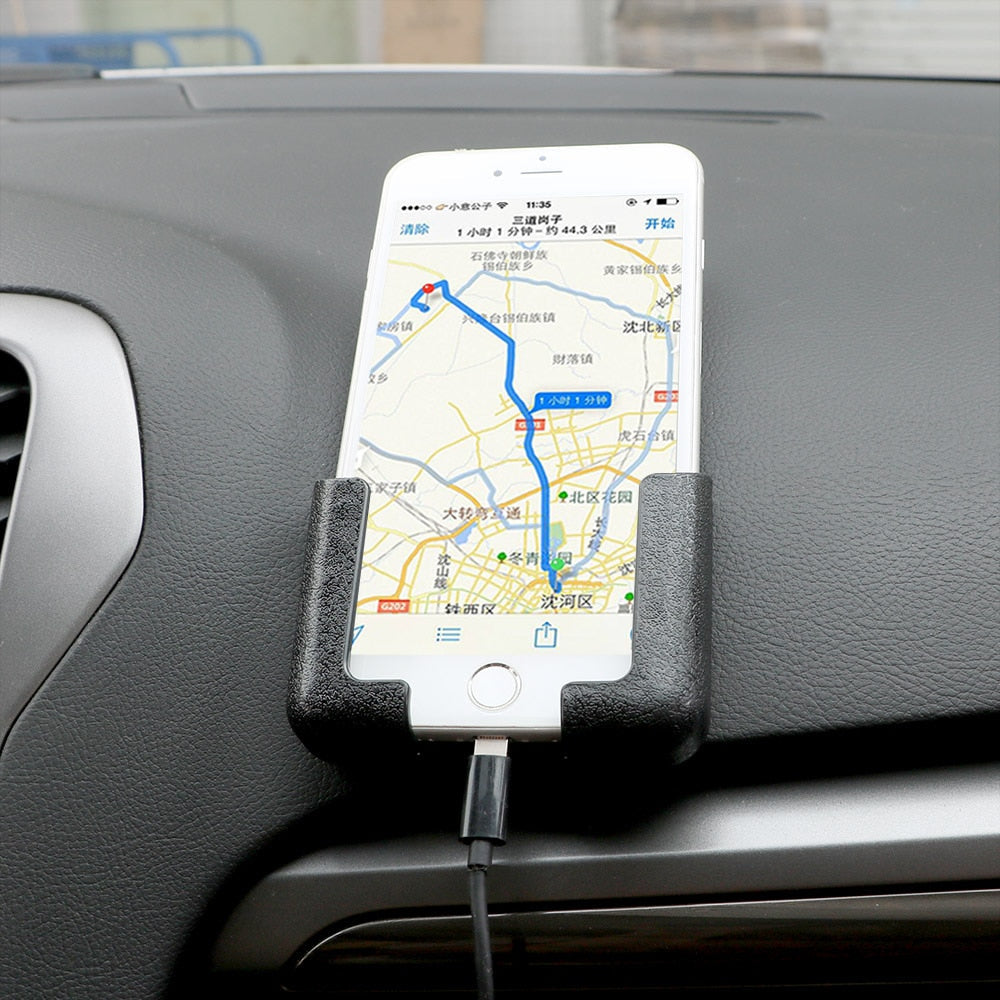 LEEPEE Adjustable Width Car Interior Accessories Multifunction Car Cell Phone Holder GPS Display Bracket Self-adhesive - Korvel