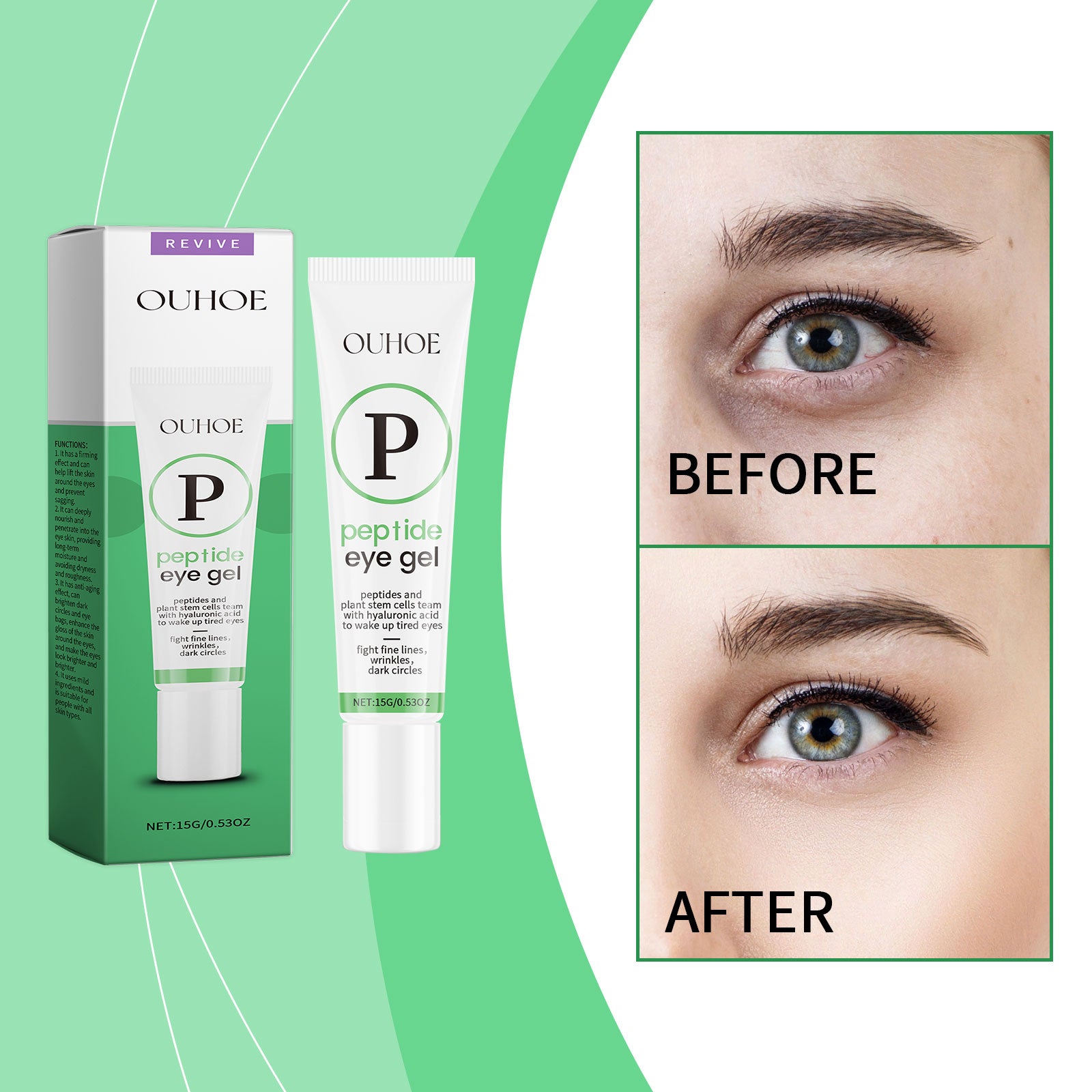 Peptide Protein Eye Gel, Firming And Lifting Eye Skin To Improve Dull, Tender And Moisturizing Eye Cream - Korvel