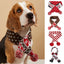Knitted Christmas Dog Scarf with Elk Design