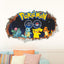New 3D Pikachu Wall Sticker Pok é mon Wallpaper Self adhesive Cartoon Graffiti Anime Poster Children's Room PVC - Korvel
