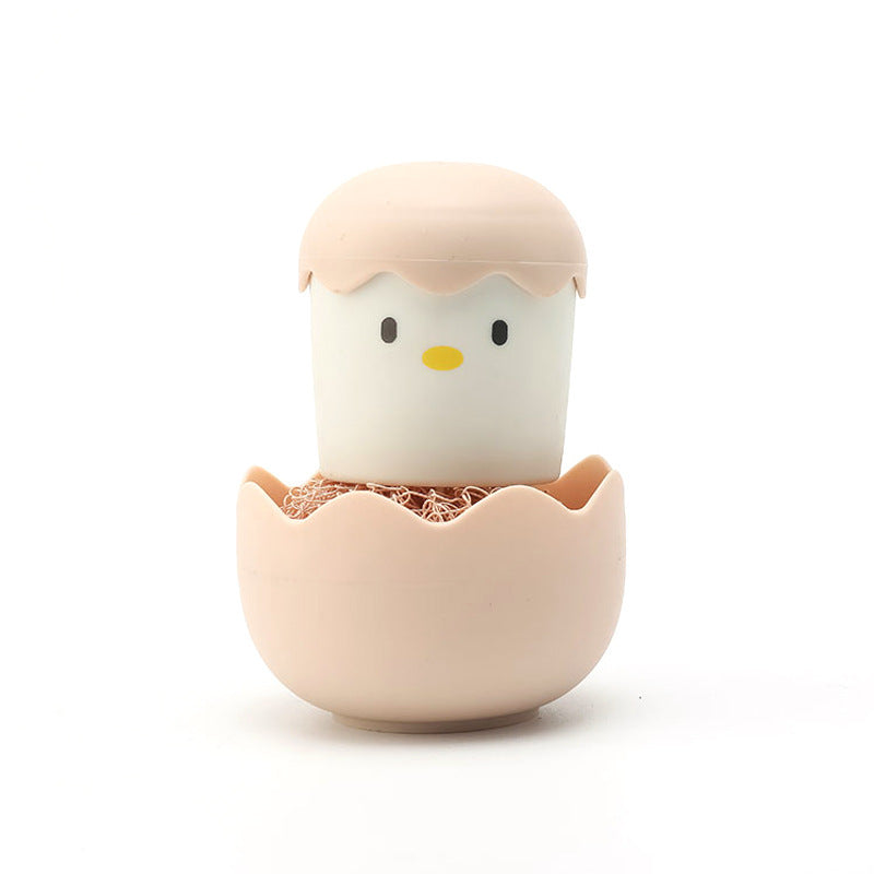 Brosse à Pot Détachable en Cartoon Poulet avec Poignée