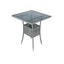 3 Piece Patio Wicker Conversation Set Grey Wicker + white Cushion - Korvel