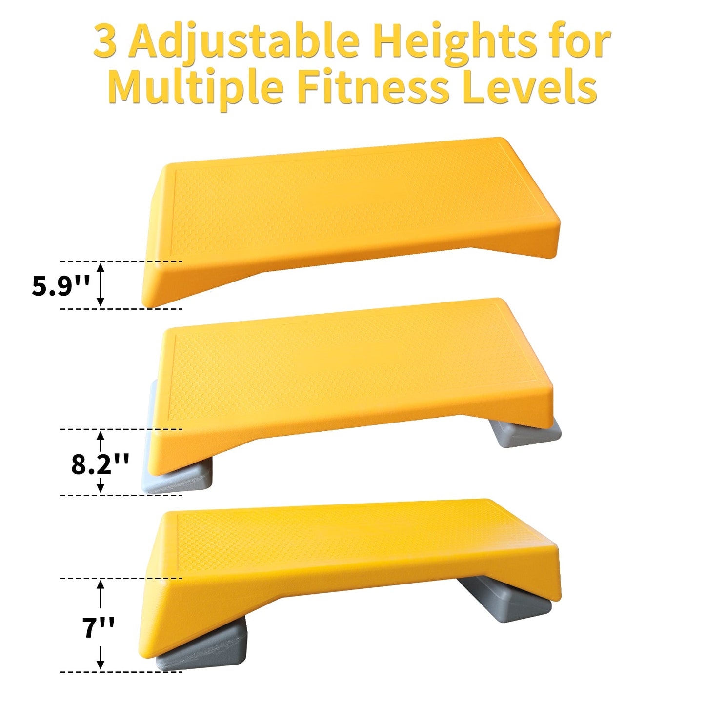 Height-Adjustable Aerobics Step Platform - Premium Fitness Equipment