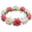 Bohemian Beach Rose Blossom Hair Hoop Bride Flower Ring Hair Strap - Korvel