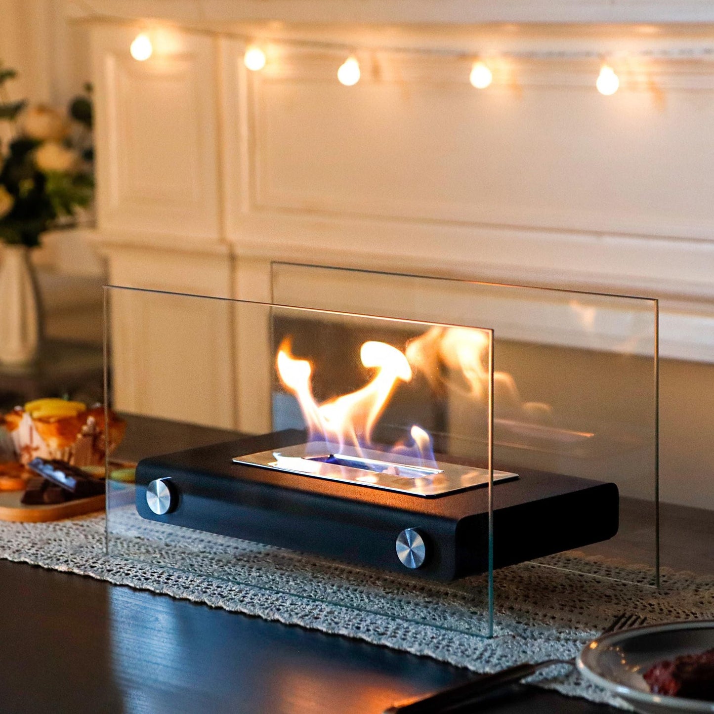 Rectangular Ethanol Fireplace - Modern Heating & Decoration