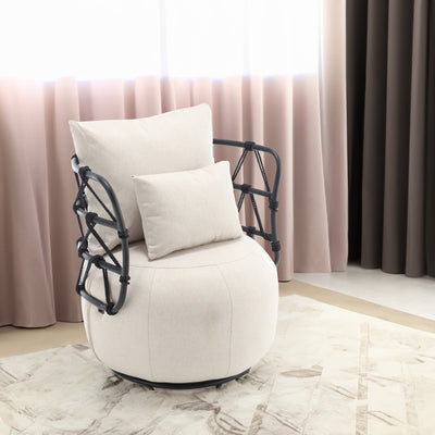 Silla de sala de estar tapizada y con botones COOLMORE
