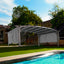 Universal Canopy Cover Replacement for 12x9 Ft Curved Pergola - Grey