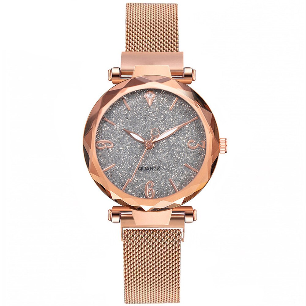 Rose Gold Women Watch Top Brand Luxury Magnetic Starry Sky Lady Wrist Watch Mesh Female Clock For Dropship relogio feminino - Korvel