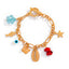 Fashionable and versatile peach heart turquoise bracelet, irregular alloy multi-element shell bracelet - Korvel