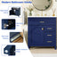 30-Inch Blue Bathroom Vanity with Ceramic Sink and Ample Storage - Ideal Choice for Small Bathrooms - Korvel